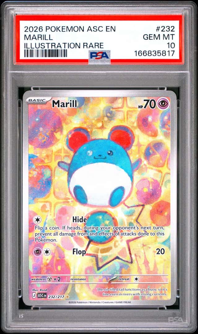 PSA 10 Marill 232 Illustration Rare - Pokemon Ascended Heroes