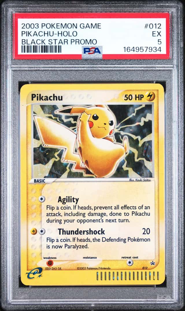 2003 POKEMON BLACK STAR PROMO #012 PIKACHU-HOLO PSA 5
