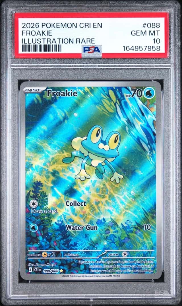 2026 POKEMON CRI EN-CHAOS RISING ILLUSTRATION RARE #088 FROAKIE PSA 10