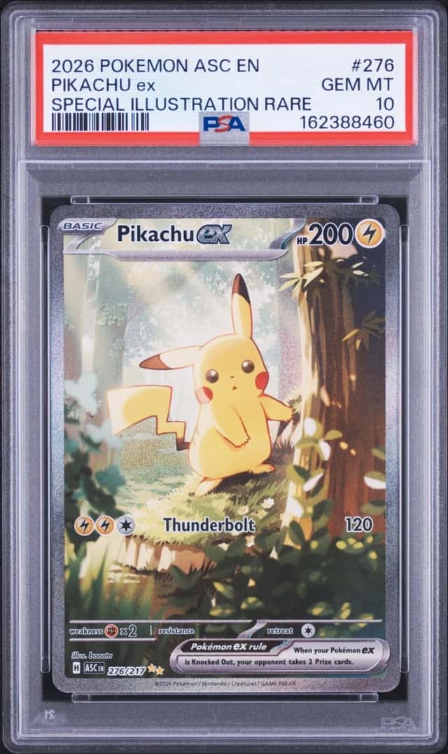 2026 POKEMON ASC EN-ASCENDED HEROES SPECIAL ILLUSTRATION RARE PIKACHU EX PSA 10