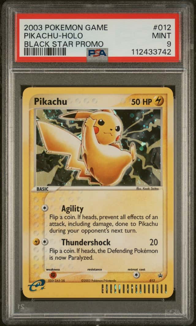 2003 Pokemon Nintendo Black Star Promos Pikachu Holo #012 PSA 9 MINT