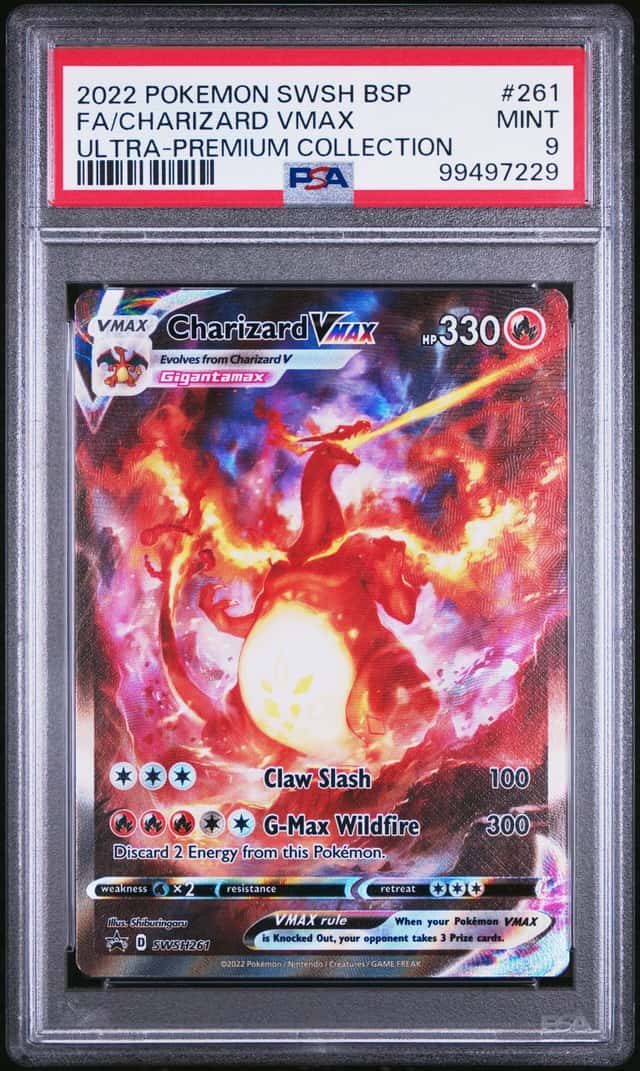 Pokemon SWSH Black Star Promo Charizard VMAX SWSH261 Full Art PSA 9 MINT 🔥
