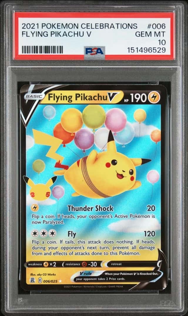 2021 POKEMON CELEBRATIONS #006 FLYING PIKACHU V PSA 10