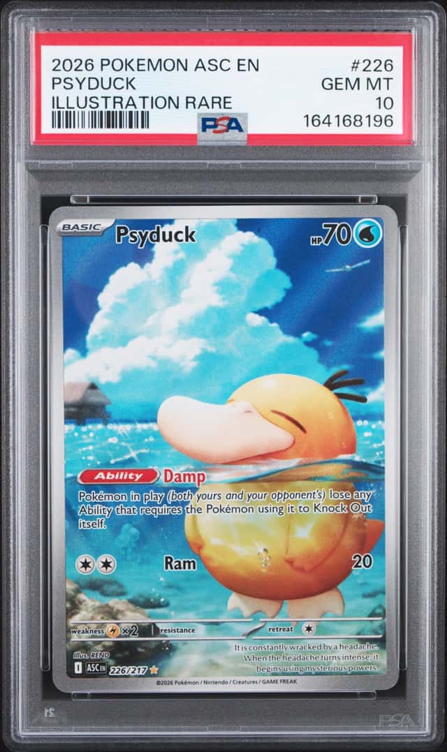 2026 Pokemon Ascended Heroes Psyduck Illustration Rare #226/217 PSA 10 GEM MINT