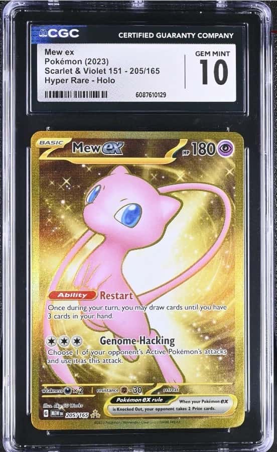 Pokémon Mew ex 2023 SVI 151 #205/165 Hyper Rare Holo CGC 10
