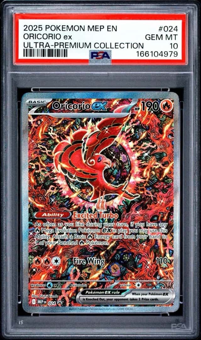 2025 POKEMON MEP EN-ME BLACK STAR PROMO #024 ORICORIO EX PSA 10