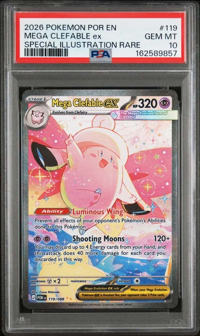 2026 POKEMON PERFECT ORDER SPECIAL ILLUSTRATION RARE MEGA CLEFABLE EX PSA 10