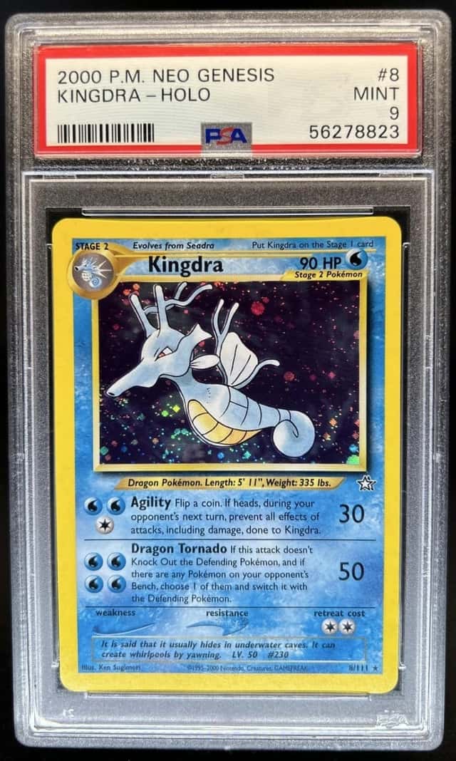 2000 Pokemon Neo Genesis Kingdra Holo #8/111 PSA 9