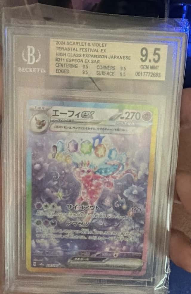 Espeon ex SAR 211 Terastal Fest ex BGS 9.5 Japanese Full Art Holo