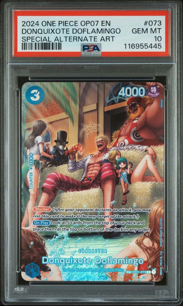 Donquixote Doflamingo OP01-073 SP Alt Art PSA 10 2024