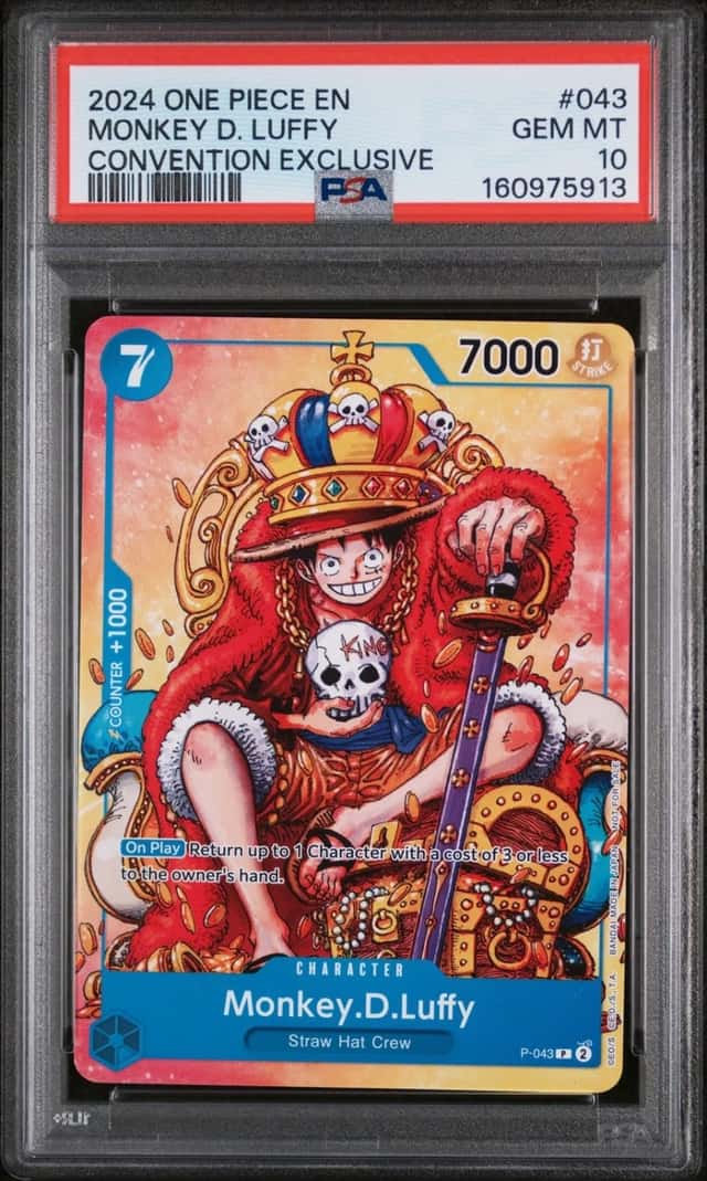 2024 ONE PIECE PROMOS CONVENTION EXCLUSIVE #043 MONKEY D. LUFFY PSA 10
