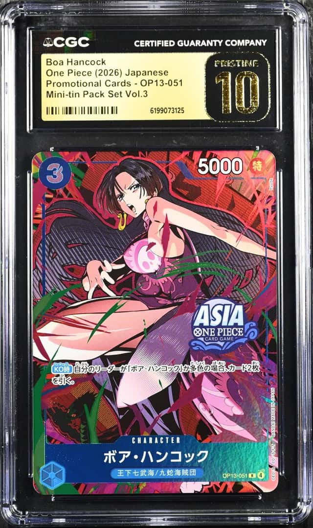 OPCG 航海王（海贼王） CGC金10 波尔·汉库珂 OP13-051 2026 亚洲独占 迷你罐套装 Vol.3 日版