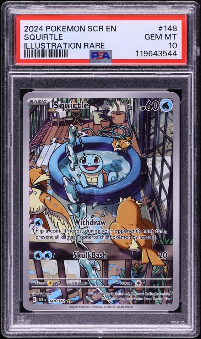 2024 Pokemon Scarlet & Violet Stellar Crown IR Squirtle #148 PSA 10 GEM MINT
