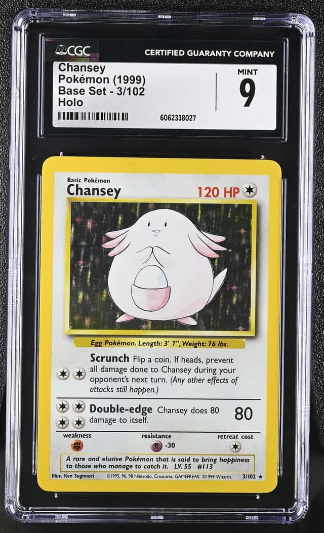 1999 Pokemon Base Set Holo Chansey #3 CGC 9 MINT
