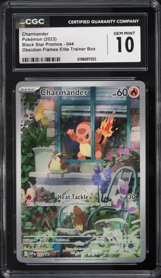 2023 Pokemon Scarlet & Violet Promo Obsidian Flames ETB Full Art Charmander #44 CGC 10 GEM MINT