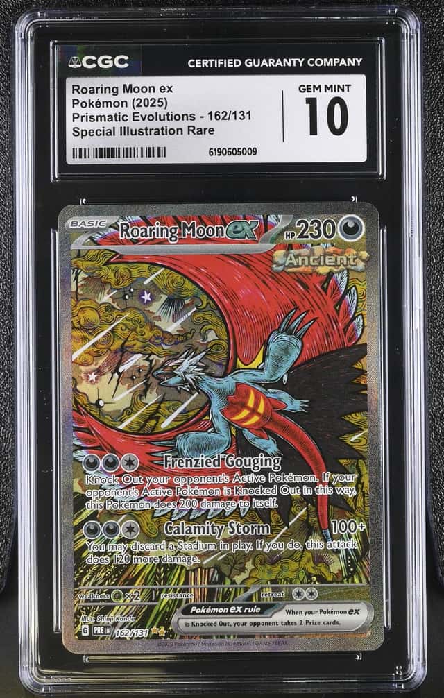 Pokemon 2025 Roaring Moon ex 162/131 SIR Prismatic Evolutions GEM MINT CGC 10