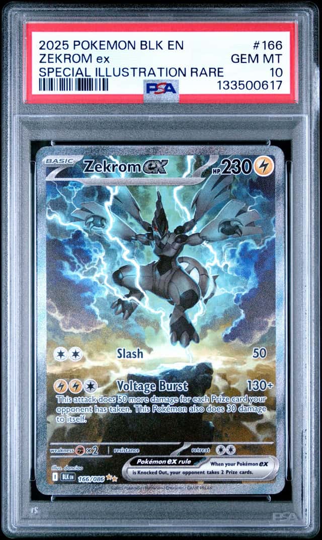 2025 Pokemon BLK EN #166 Zekrom ex Special Illustration Rare PSA 10 GEM MINT