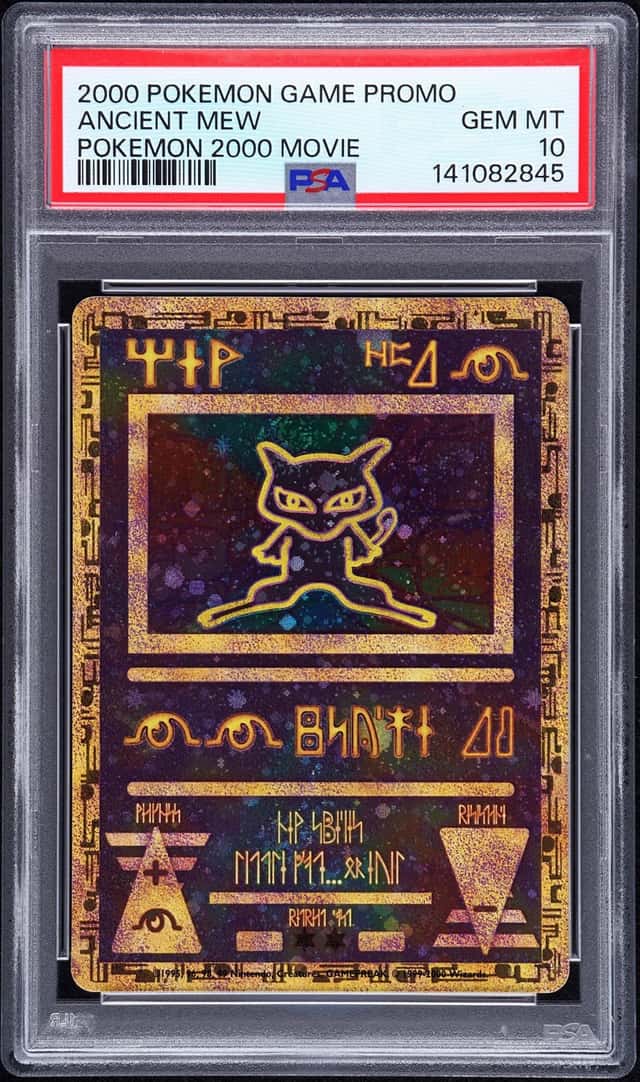Ancient Mew *PSA 10* DOUBLE EAR Piercing SWIRL Holo *2000 Movie Promo* Vintage