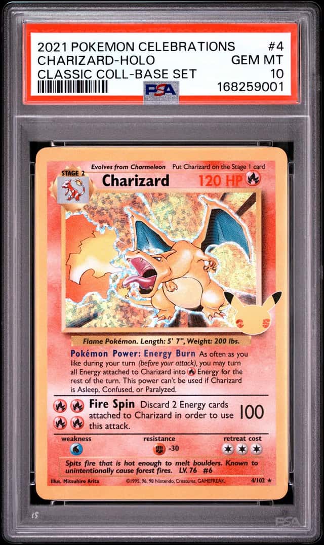 2021 POKEMON CELEBRATIONS CLASSIC COLLECTION #4 CHARIZARD-HOLO PSA 10