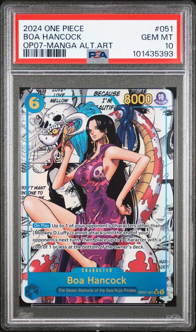 One Piece Boa Hancock Op07-500 Years In The Future 051 Manga Alt Art PSA 10