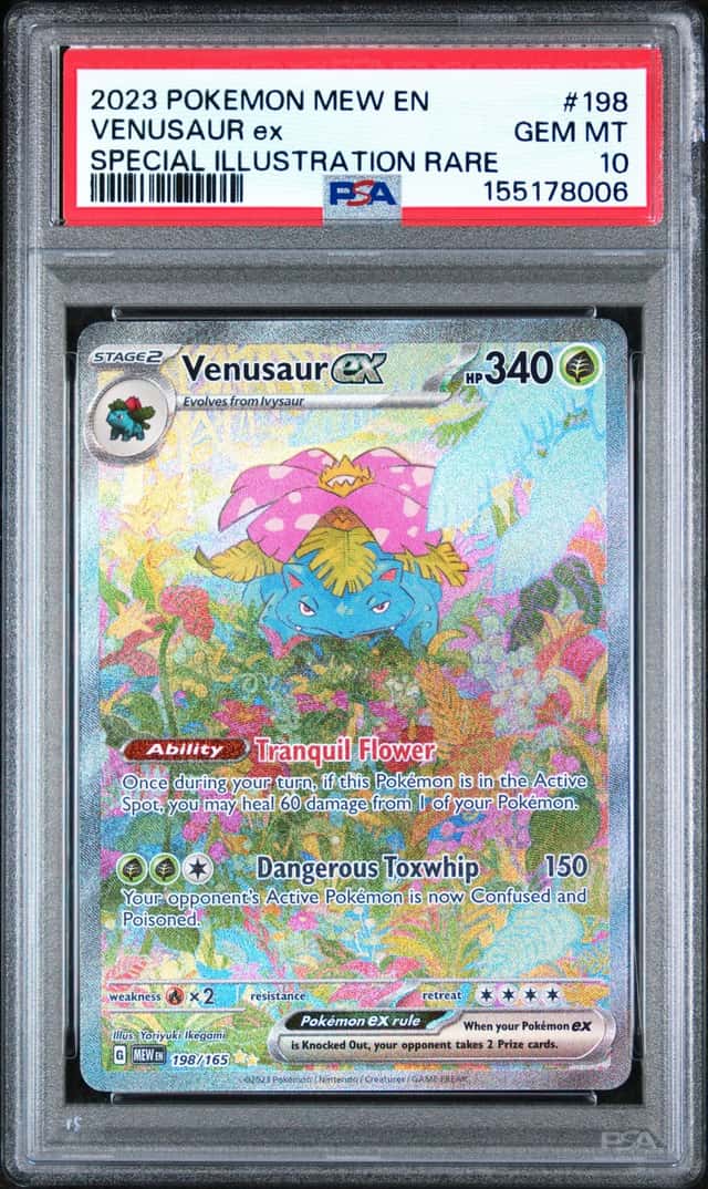 2023 POKEMON MEW EN VENUSAUR ex SPECIAL ILLUSTRATION RARE 151 S&V 198 SIR PSA 10