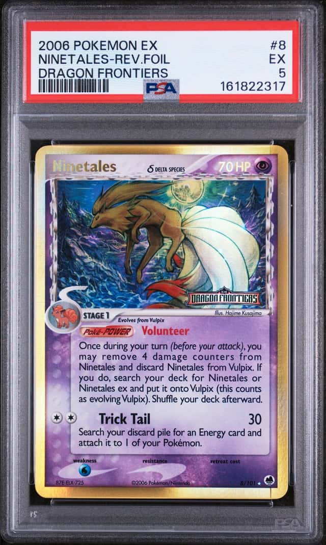 2006 POKEMON EX DRAGON FRONTIERS #8 NINETALES-REV.FOIL 