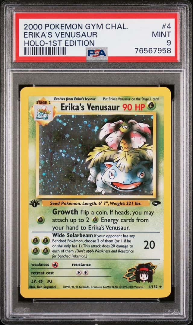 Pokemon Erika's Venusaur Gym Challenge 4/132 Holo 1st Edition PSA 9 Mint