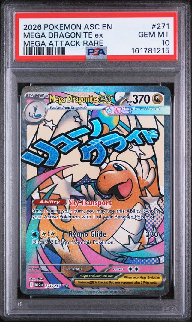2026 POKEMON MEGA DRAGONITE ex MEGA ATTACK RARE EN-ASCENDED HEROES #271 PSA 10