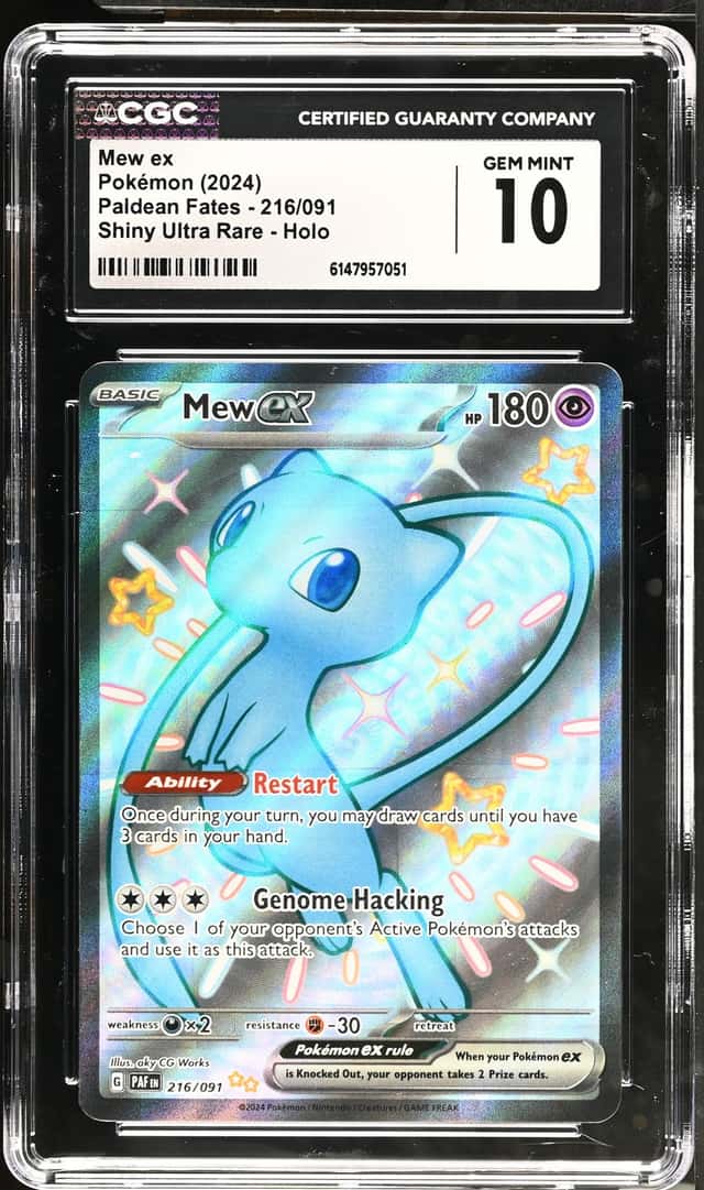 CGC 10 Mew ex 216/091 SV Paldean Fates 2024 Shiny Ultra Rare Holo