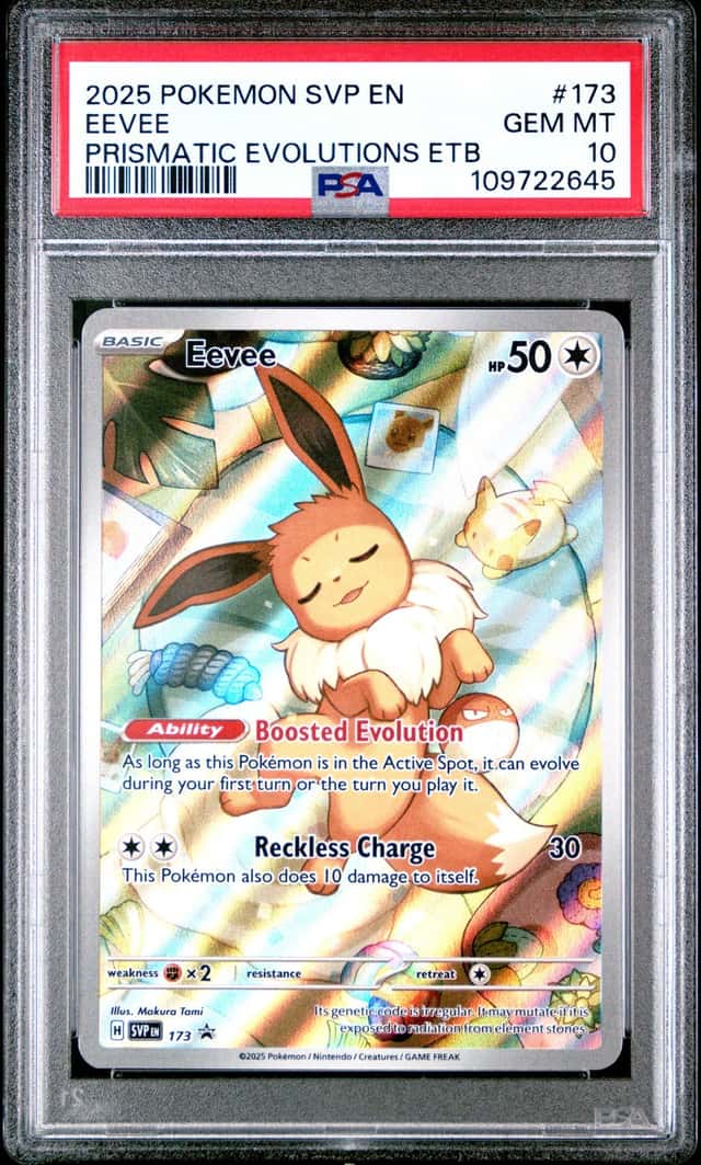 PSA 10 GEM MINT Eevee 173/SVP Black Star PROMO Prismatic Evolutions ETB Pokemon