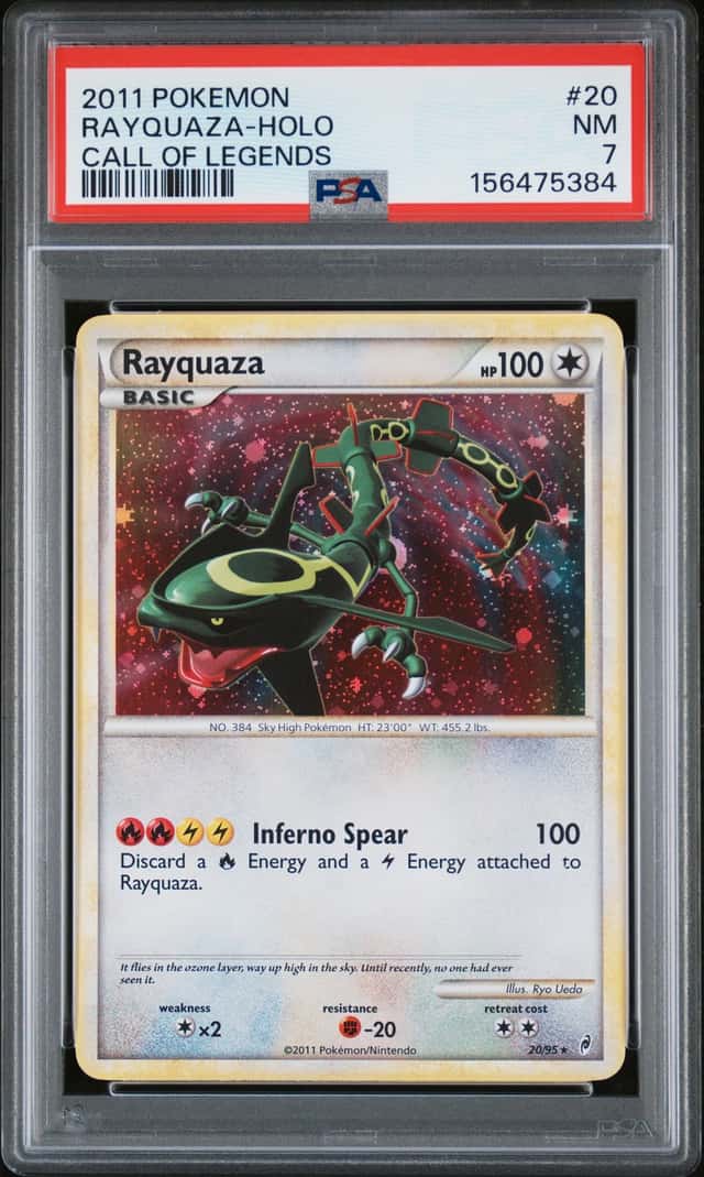 Pokémon TCG Rayquaza 20/95 PSA 7 Holo Call Of Legends 2011 