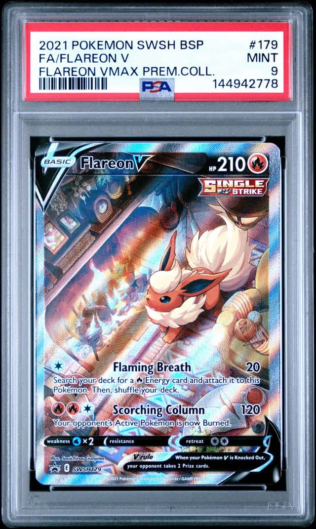 2021 Pokémon V Premium Collection Flareon V Holo Promo #SWSH179 PSA 9 Mint