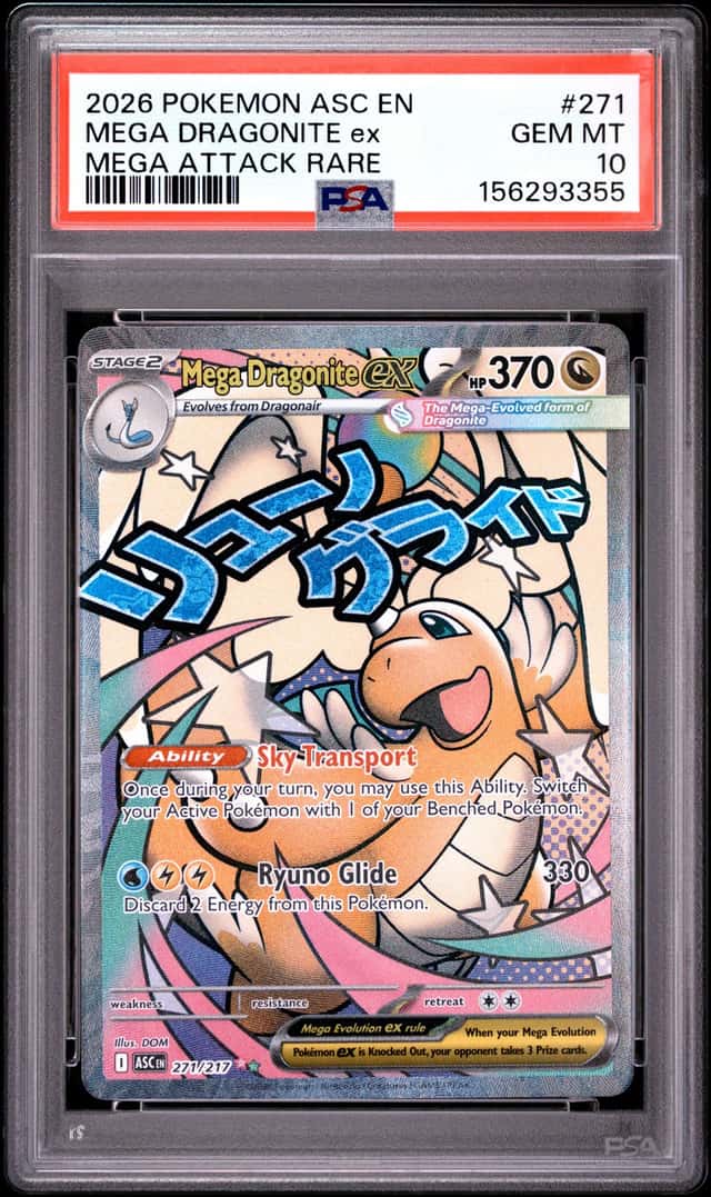 2026 POKEMON ASC ASCENDED HEROES #271 MEGA DRAGONITE ex MEGA ATTACK RARE PSA 10
