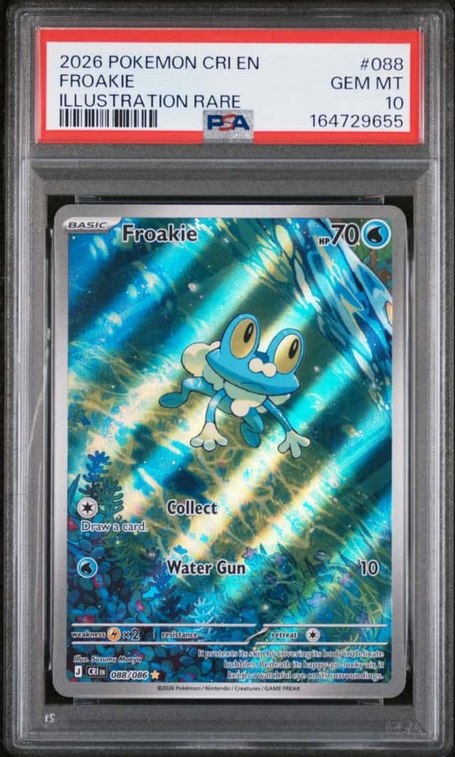 2026 POKEMON CRI EN-CHAOS RISING ILLUSTRATION RARE #088 FROAKIE PSA 10