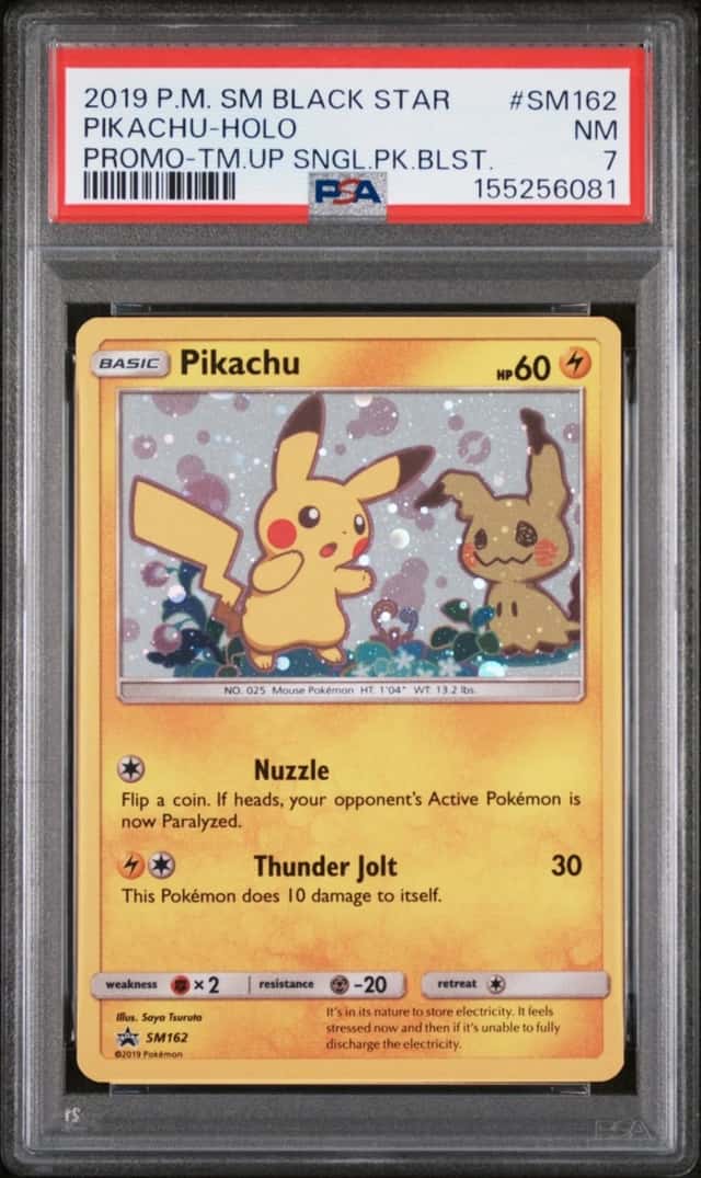 2019 POKEMON SM BLACK STAR PROMO TEAM UP SINGLE PACK BLISTERS PIKACHU-HOLO PSA 7