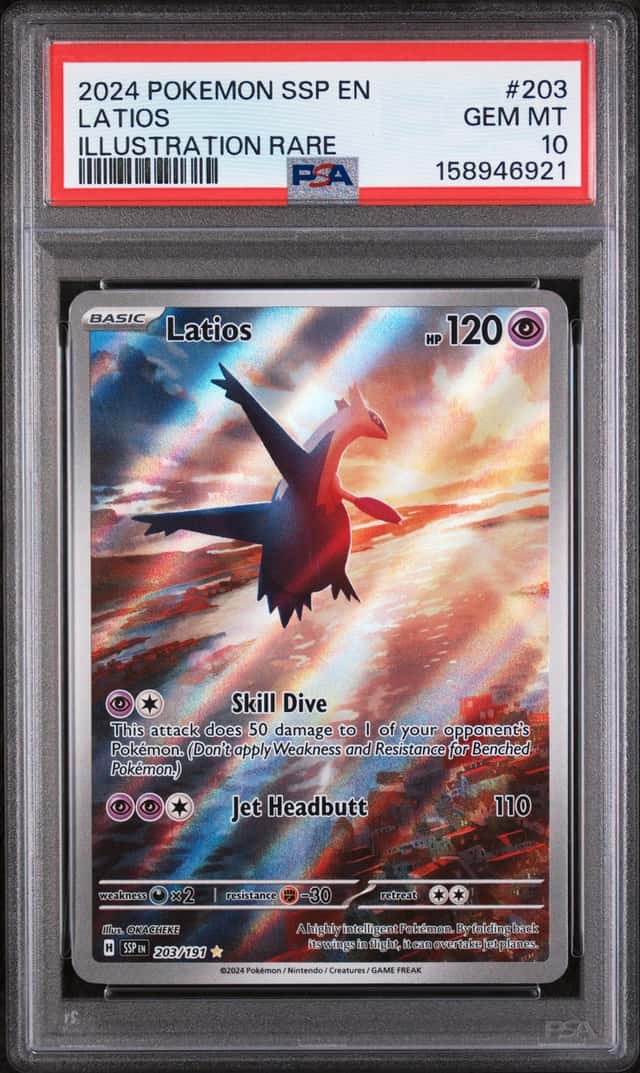 2024 Pokemon Surging Sparks Latios #203/191 PSA 10 GEM MINT