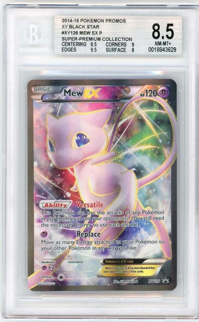 BGS 8.5 POKEMON Mew EX  FULL ART - XY126 SUPER PREMIUM COLLECTION PROMO