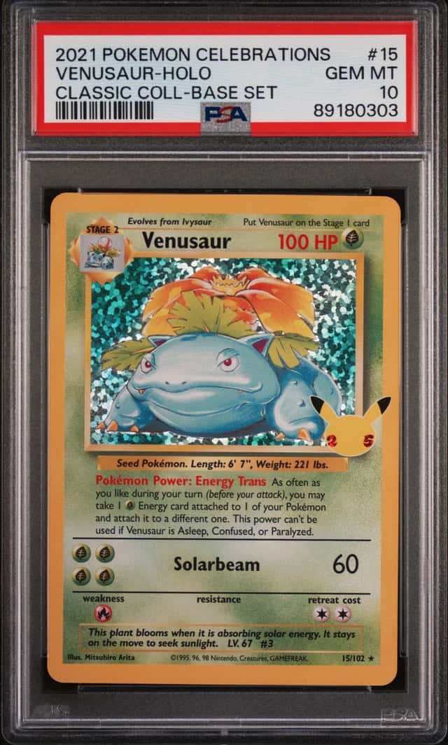 2021 Pokemon SWSH Celebrations Venusaur Classic Collection #15/102 PSA 10