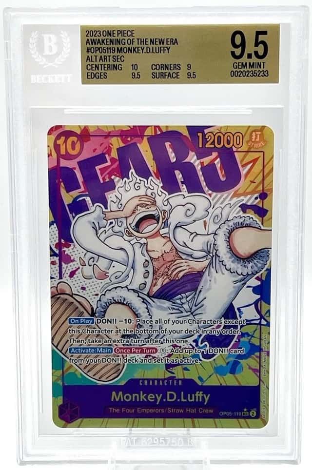 Monkey.D.Luffy Alternate Art OP05-119 Awakening of the New Era BGS 9.5 One Piece