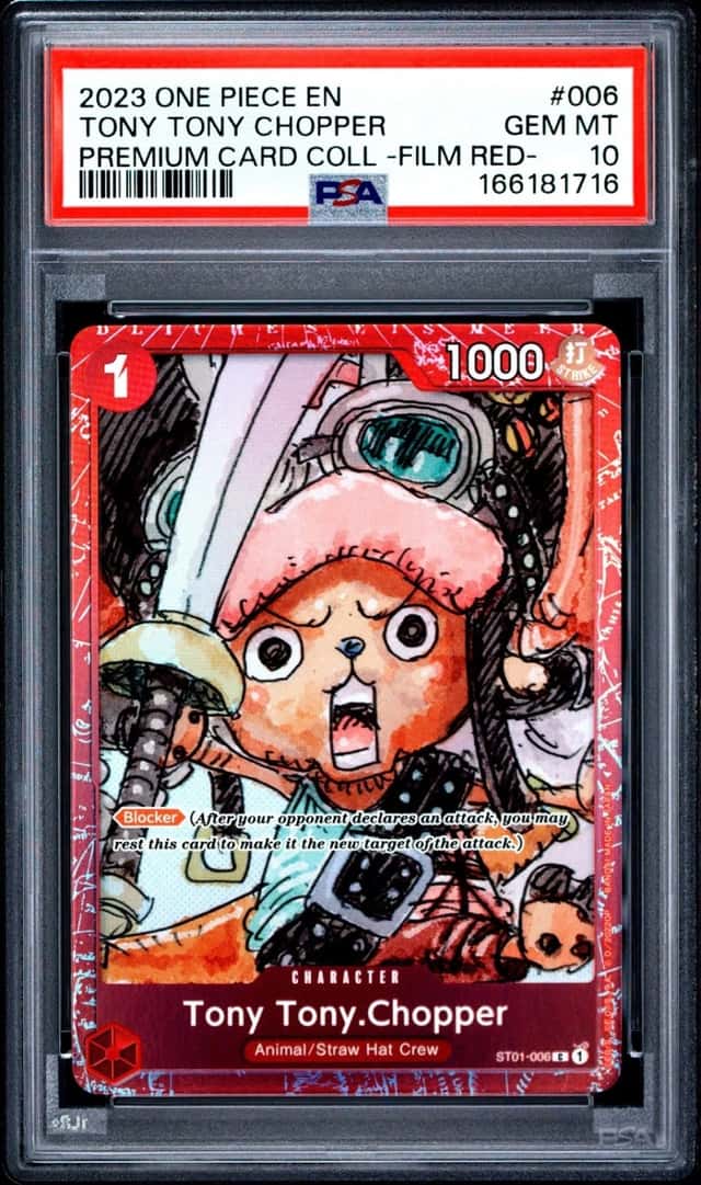 2023 ONE PIECE PREMIUM CARD COLLECTION FILM RED TONY TONY CHOPPER PSA 10