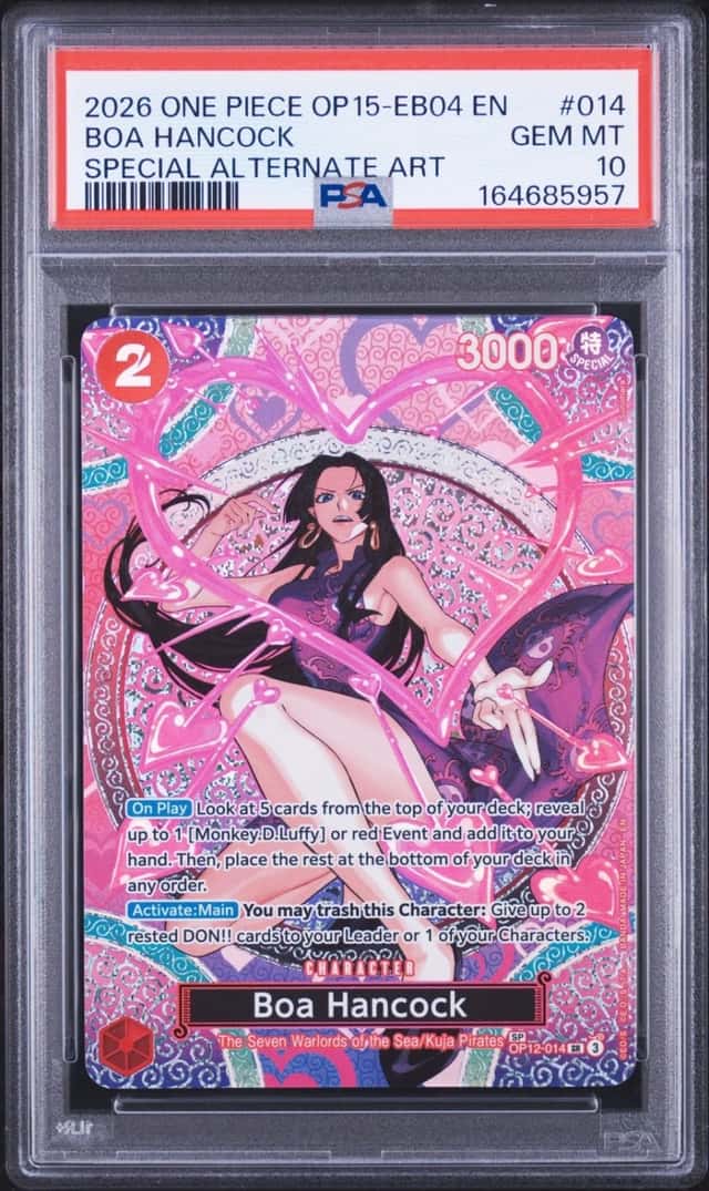 2026 ONE PIECE ADVENTURE ON KAMIS ISLAND SPECIAL ALT ART #014 BOA HANCOCK PSA 10