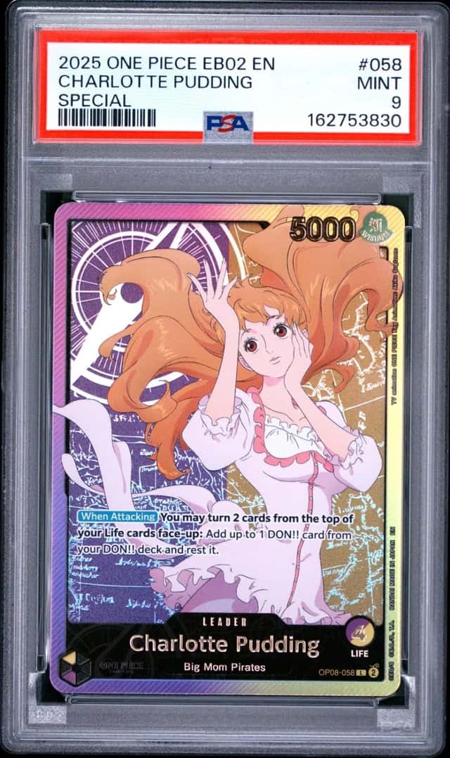 2025 ONE PIECE EB02-ANIME 25TH COLLECTION SPECIAL CHARLOTTE PUDDING PSA 9