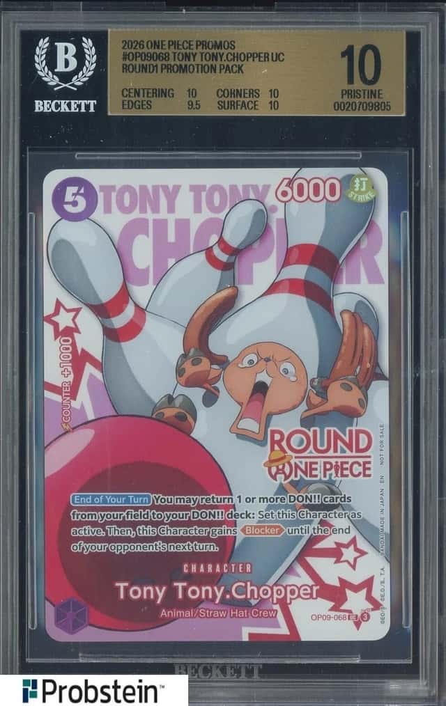 2026 One Piece English Tony Tony Chopper Round1 Promotion Pack BGS 10 PRISTINE