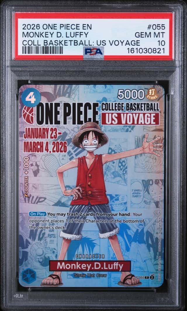2026 One Piece EN College Basketball US Voyage #055 Monkey D Luffy PSA 10