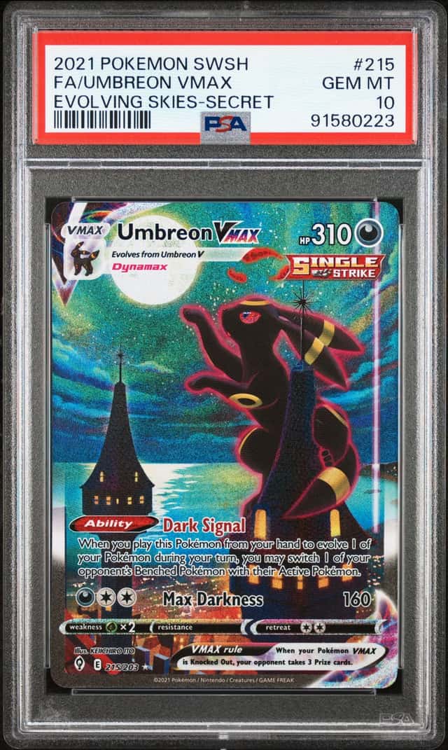 PSA 10 Umbreon Vmax 215/203 Evolving Skies Secret Rare Alternate Art POKEMON