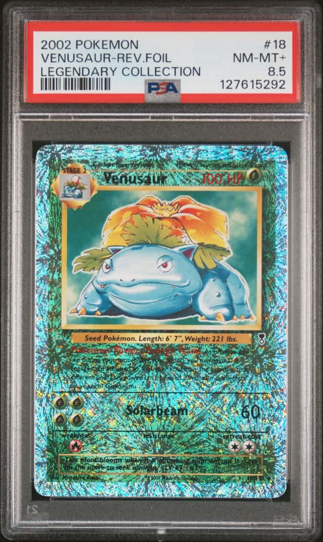 5292 Venusaur 2002 Pokemon Legendary Collection #18/110 Reverse Holo PSA 8.5
