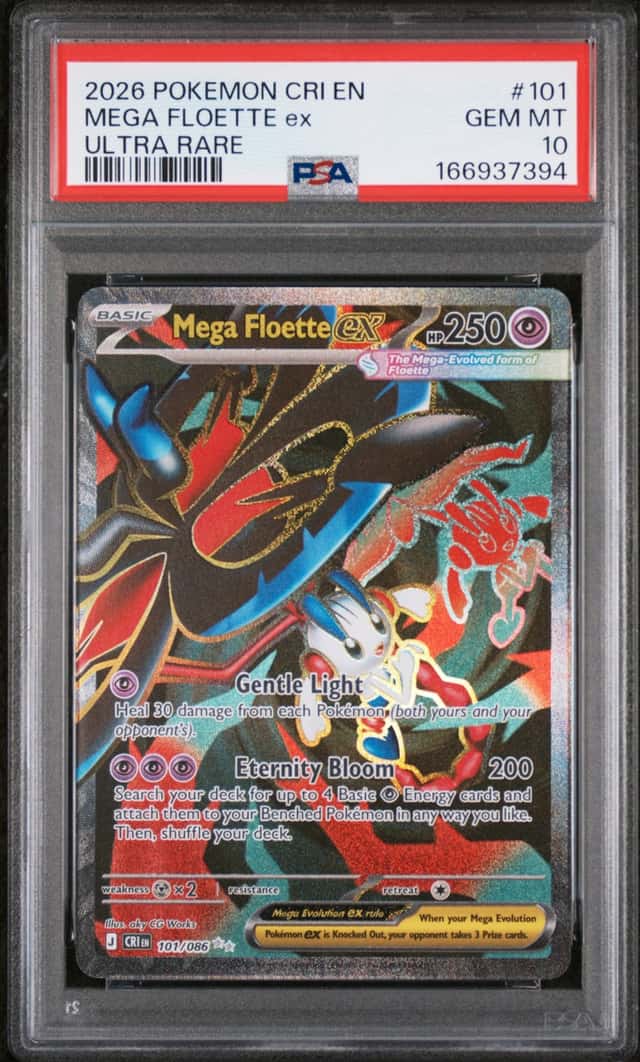 Pokémon TCG MEGA FLOETTE ex Chaos Rising Ultra Rare 101/086 PSA 10 Gem MT