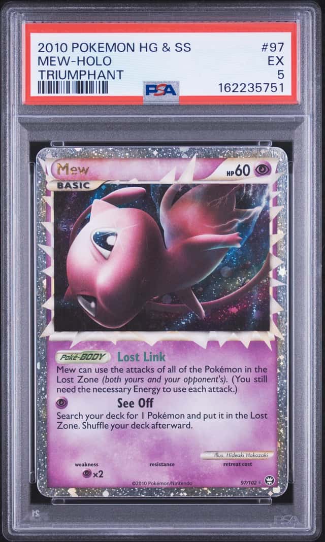 The Pokémon Company Mew Prime Triumphant 97/102 Holo Ultra Rare PSA 5