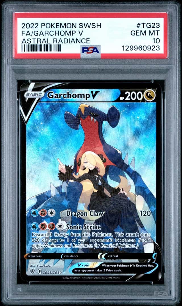 Pokemon TCG Garchomp v TG23/TG30 Ultra Rare Alt Art Astral Radiance PSA 10