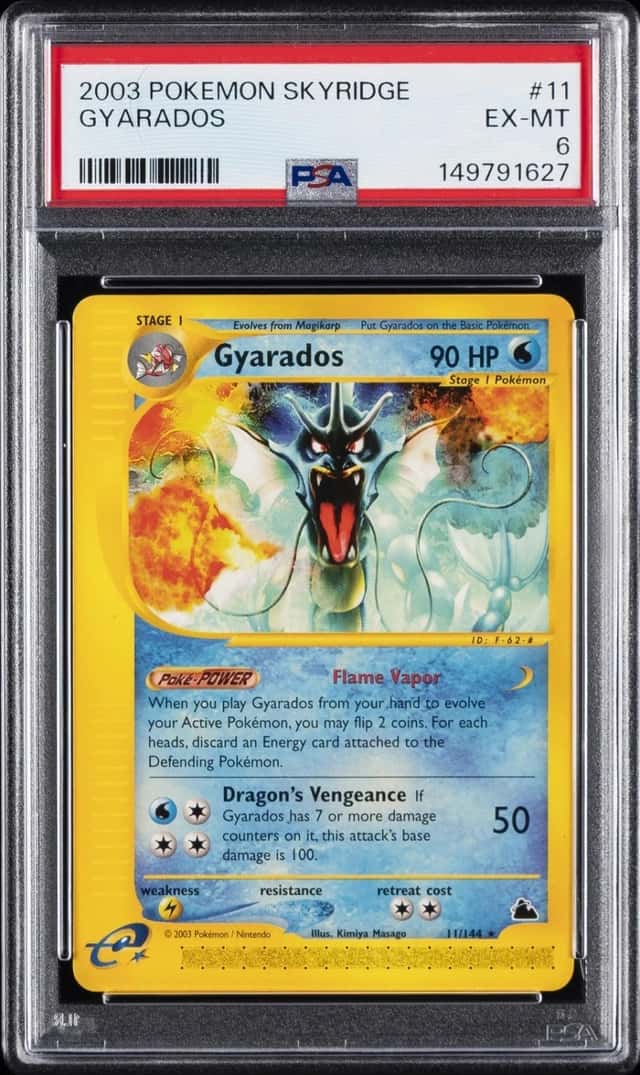2003 POKEMON SKYRIDGE #11 GYARADOS PSA 6